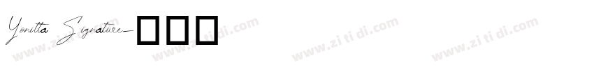Yonitta Signature字体转换
